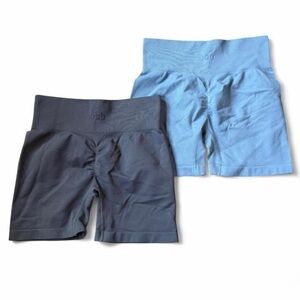 OQQ Blue and Gray Shorts